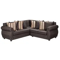 DECOOUTLET - Sofá Seccional 5 cuerpos Milan 203x75x200 cm Chocolate