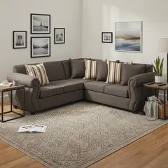 DECOOUTLET - Sofá Seccional 5 cuerpos Milan 203x75x200 cm Chocolate