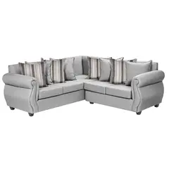 DECOOUTLET - Sofá Seccional 5 cuerpos Milan 203x75x200 cm Gris claro