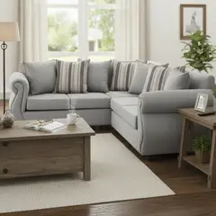 DECOOUTLET - Sofá Seccional 5 Cuerpos Milan 203X75X200 cm Tela