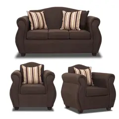 DECOOUTLET - Living 4 cuerpos Cancun 83x93x210 cm Chocolate