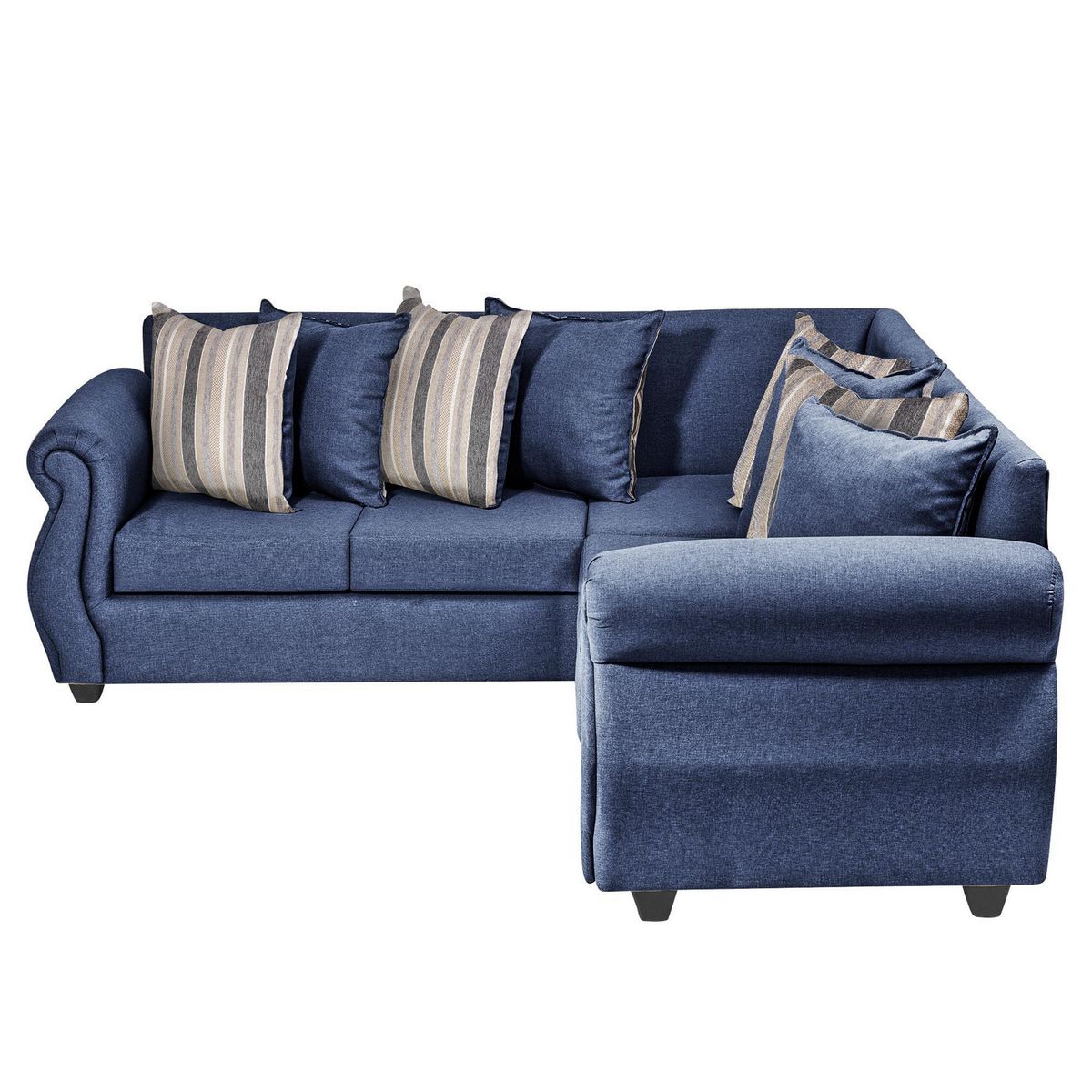 DECOOUTLET - Sofá Seccional 5 cuerpos Milan 203x75x200 cm Azul