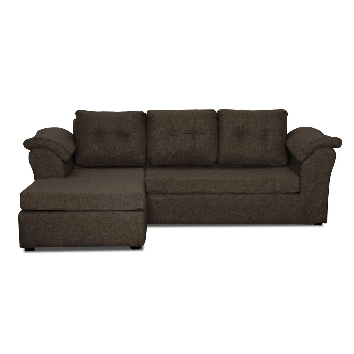 DECOOUTLET - Sofá Modular 4 cuerpos Laos 203x82x150 cm Chocolate