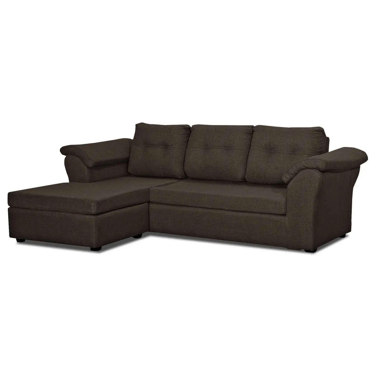 DECOOUTLET - Sofá Modular 4 cuerpos Laos 203x82x150 cm Chocolate