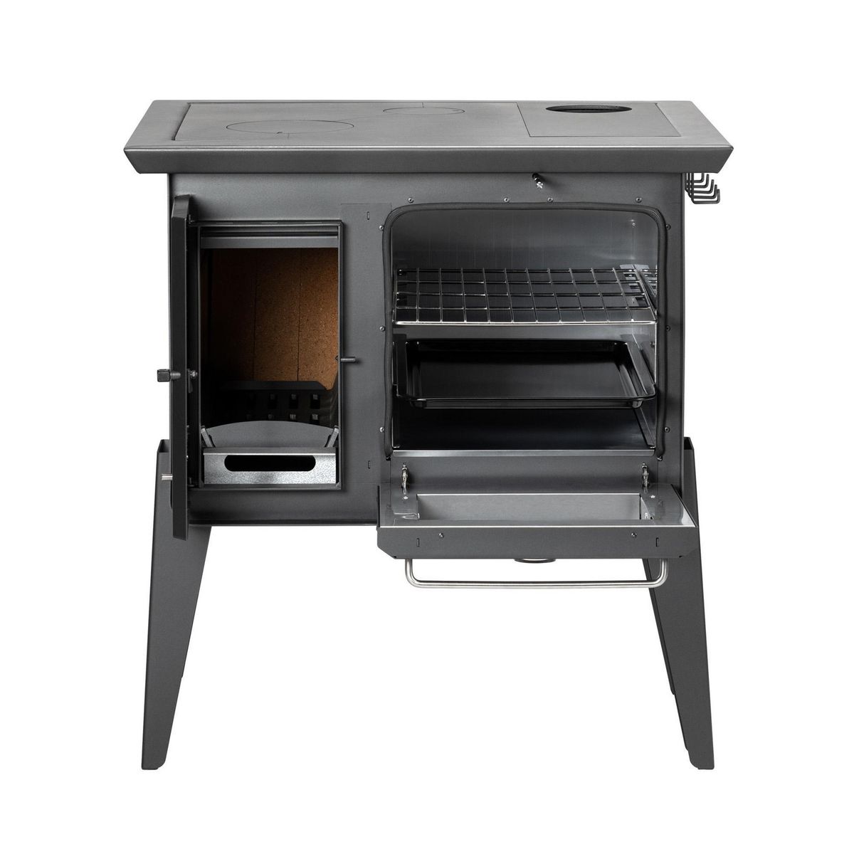 AMESTI - Cocina a Leña 2 Platos Gris Alma