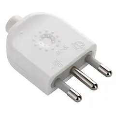 HALUX - Enchufe macho volante 16A 2P+T Blanco