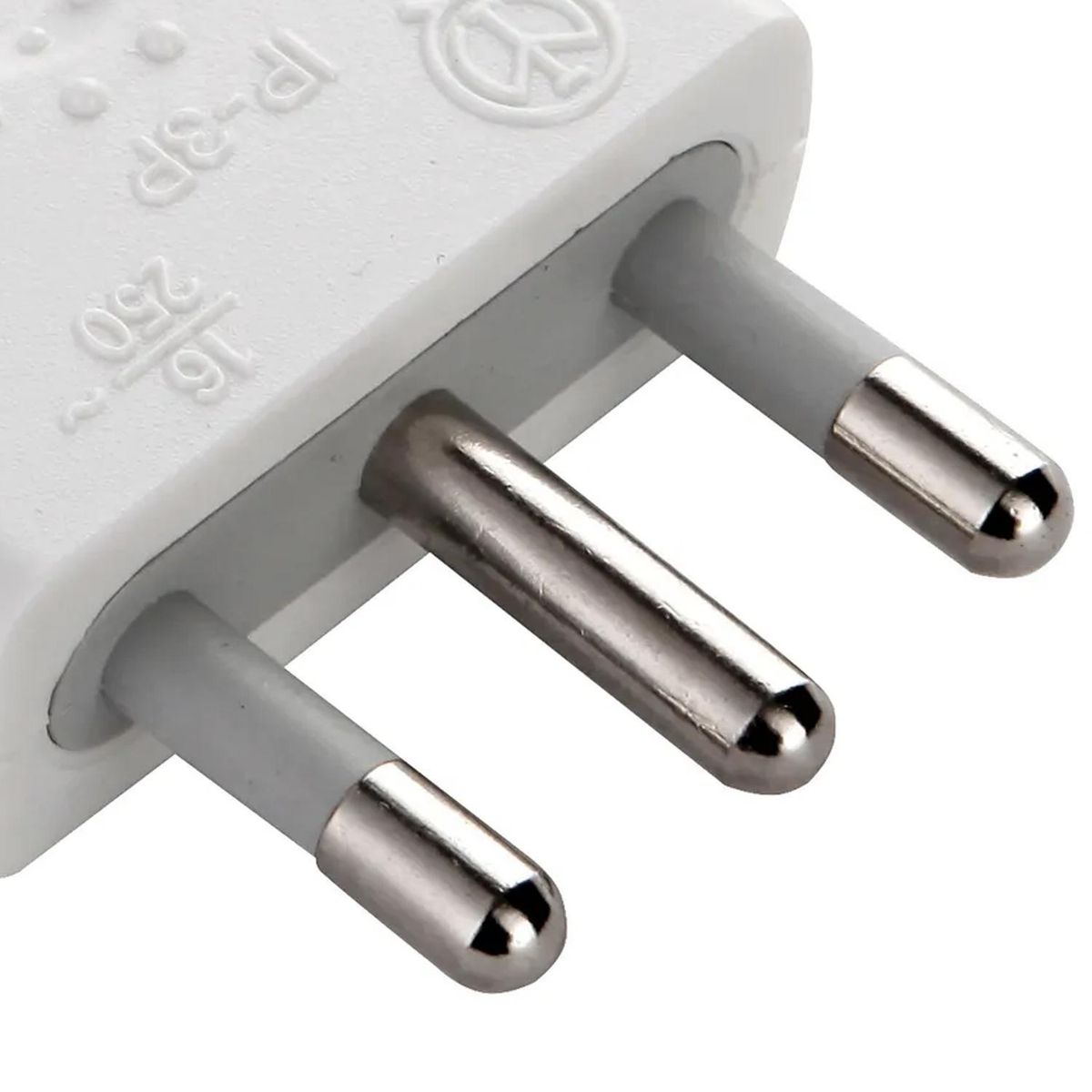 HALUX - Enchufe macho volante 16A 2P+T Blanco