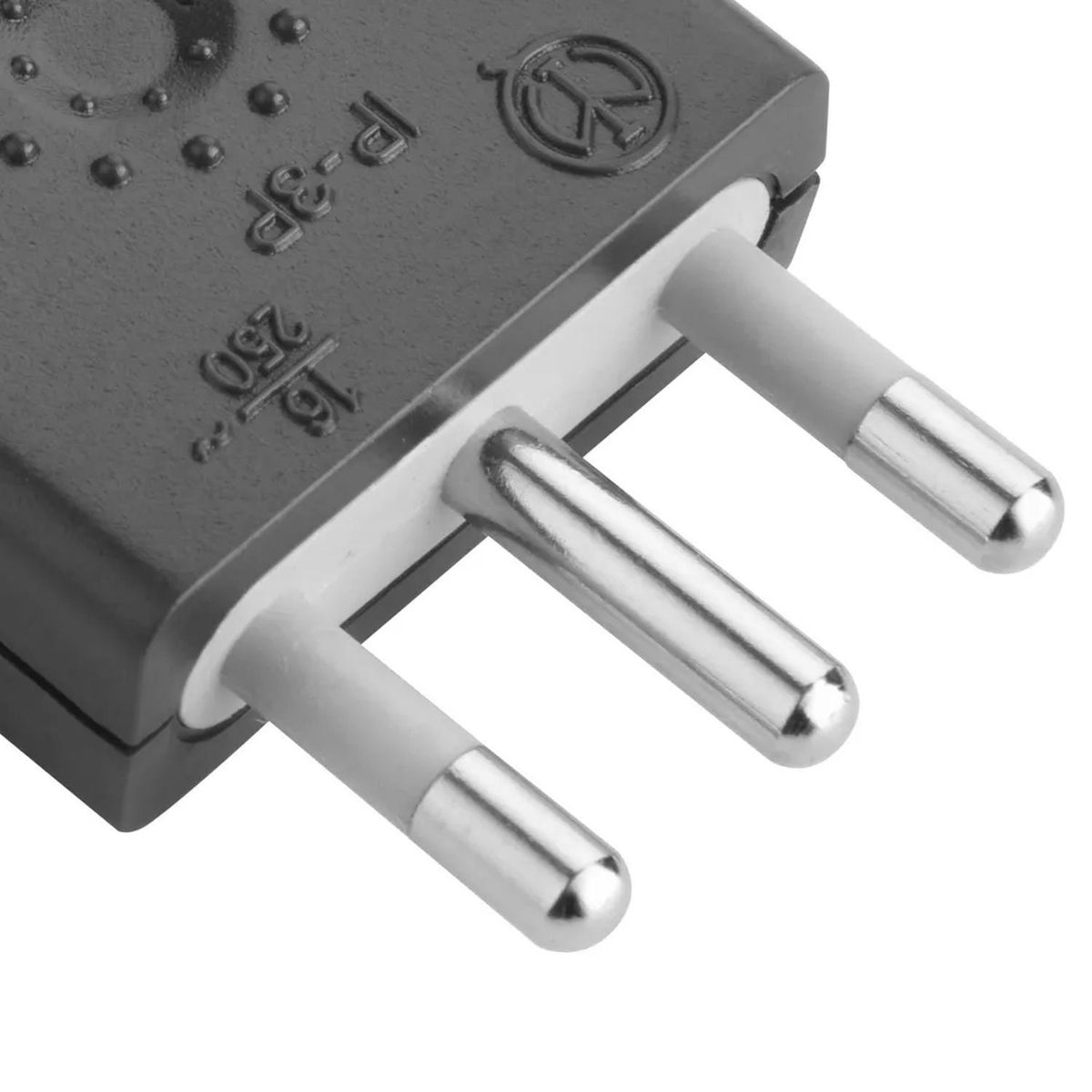 HALUX - Enchufe macho volante 16A 2P+T Negro