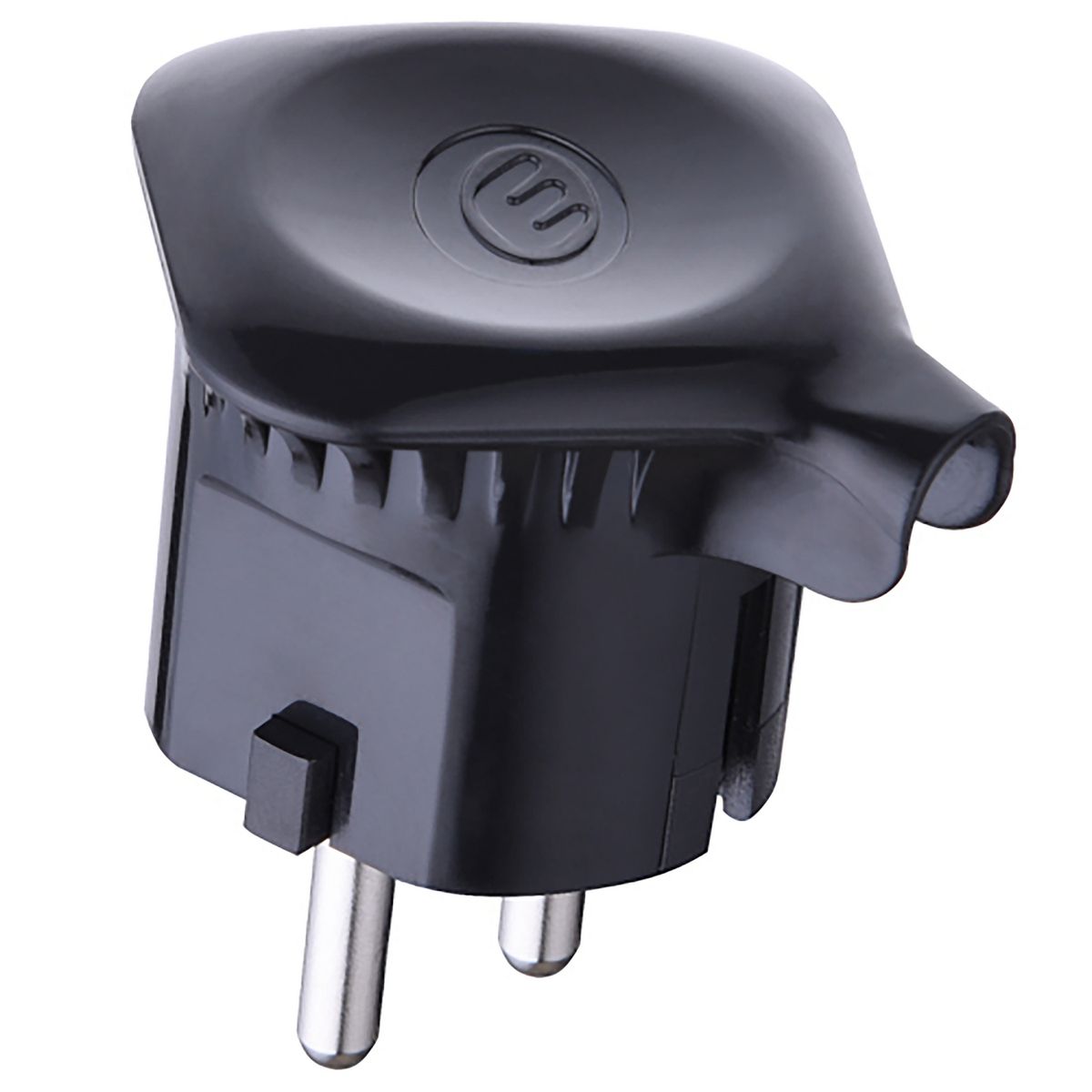 HALUX - Enchufe macho volante schuko 16A 2P+T Negro Halux