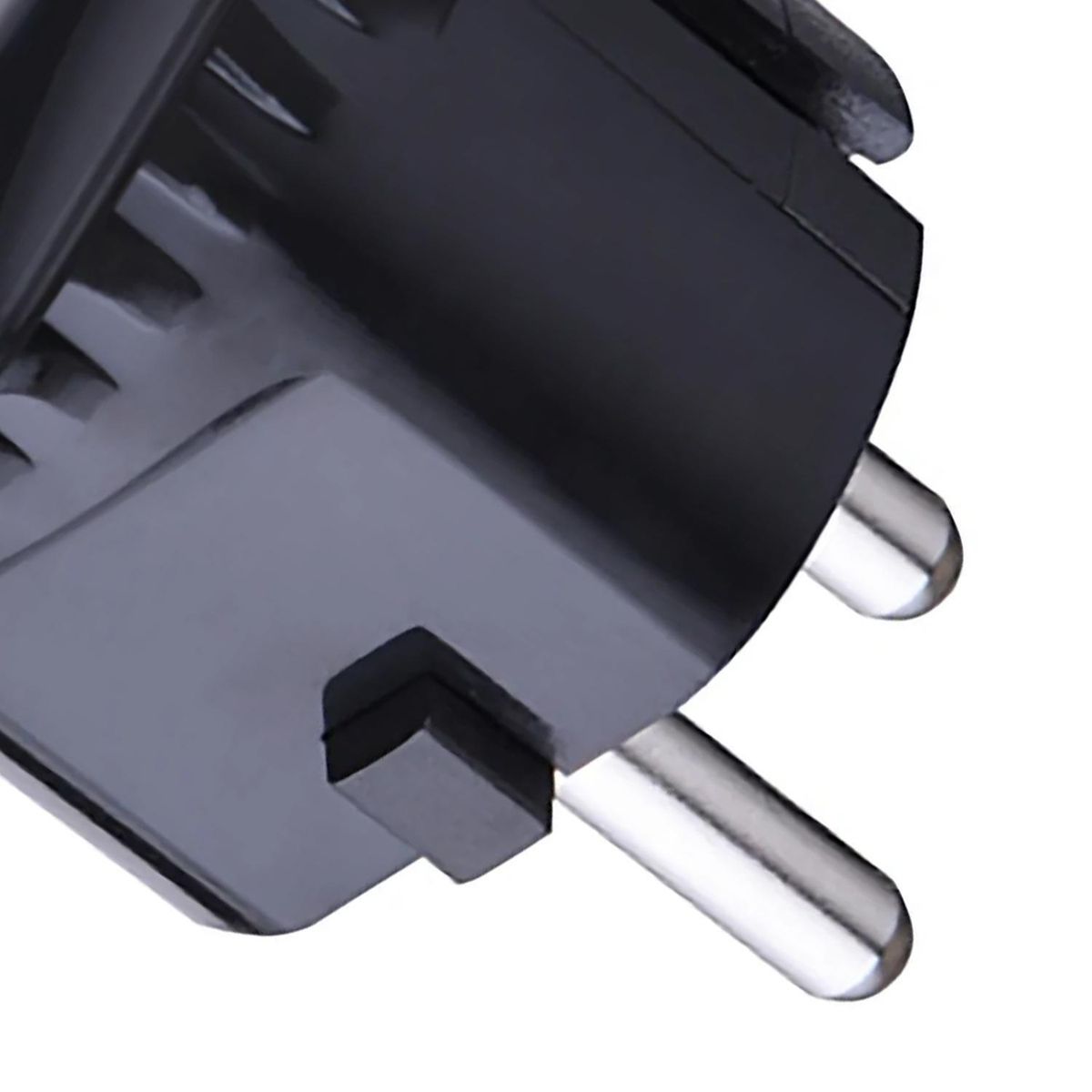 HALUX - Enchufe macho volante schuko 16A 2P+T Negro Halux