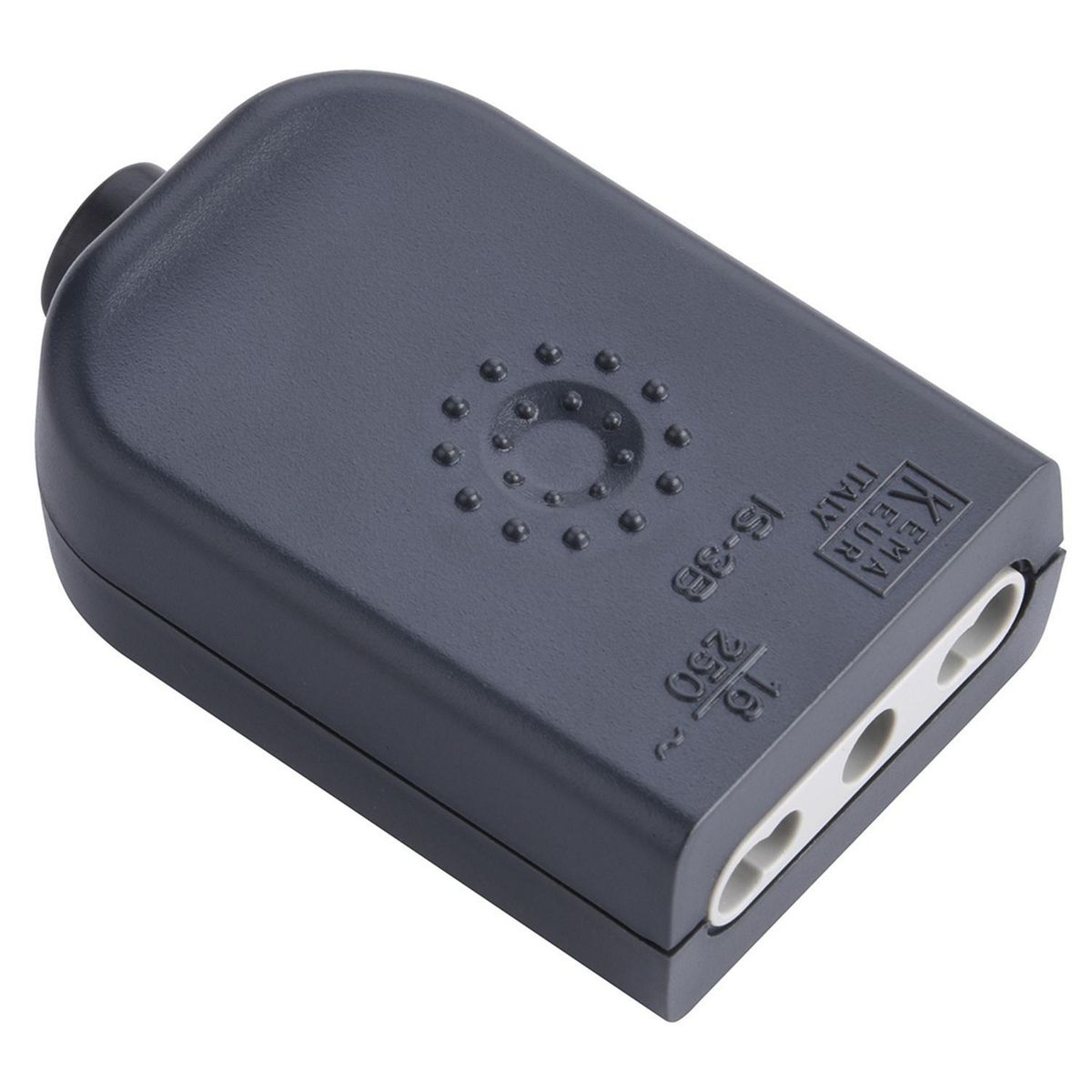 HALUX - Enchufe hembra volante 10/16A 2P+T Negro Halux