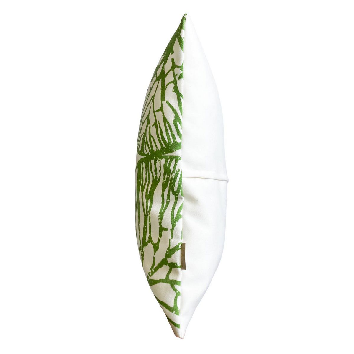 INES JOHNSON - Cojín Hojas XL Crudo y Verde 50x50 cm