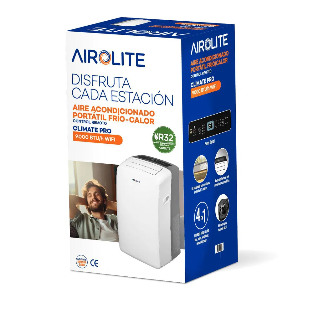 Airolite Climate Pro 9000 BTU Portátil Frío/Calor Wi-Fi Blanco, foto 9