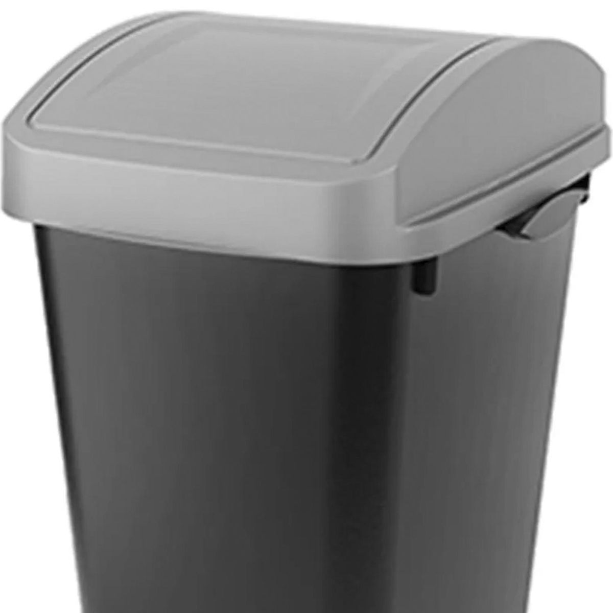 GLAD - Basurero 45 Litros Metal Negro/gris