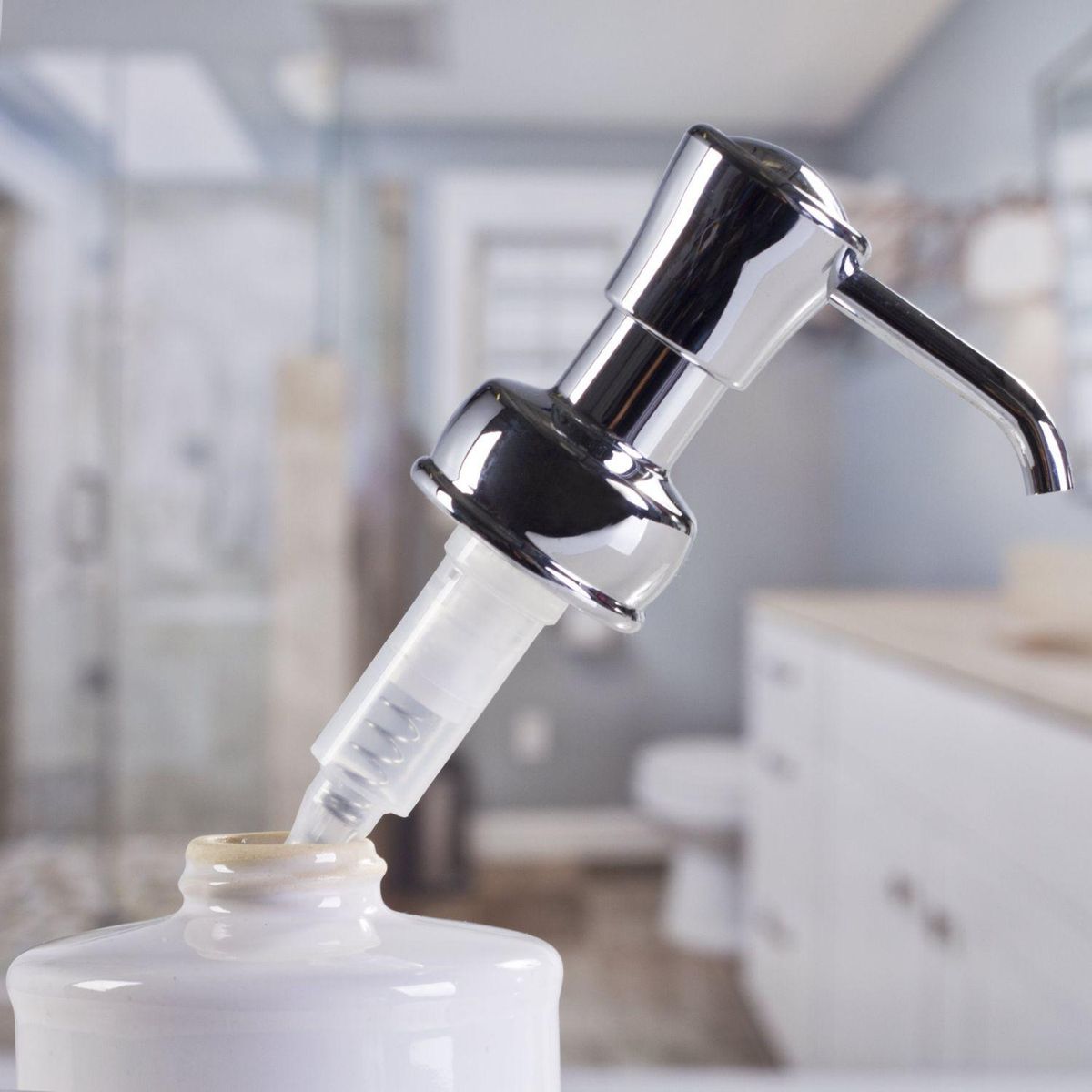 INTERDESIGN - Dispensador de jabón para baño Blanco