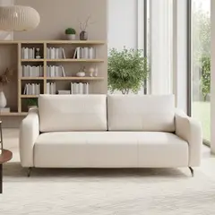 DECOCASA - Sofá 3 cuerpos Riley Off White 182x82x92 cm Beige