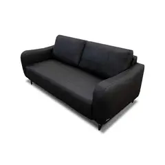 DECOCASA - Sofá 3 cuerpos Riley Negro 180x82x92 cm Negro