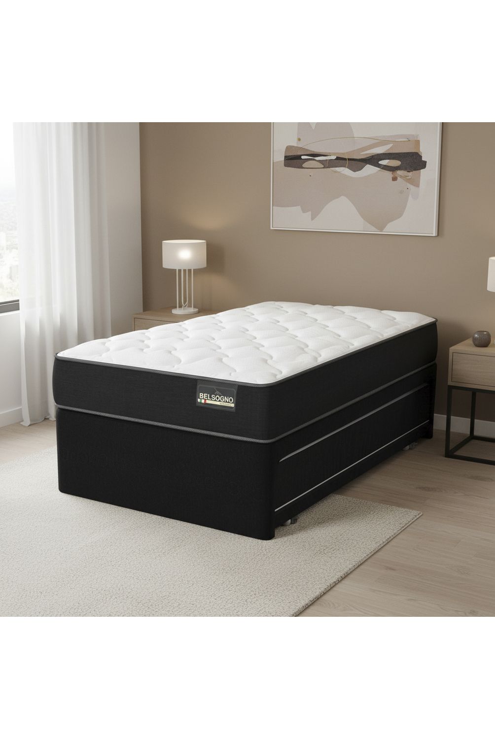 Divan 1 plaza Nido Belsogno One Black Negro | Sodimac Chile