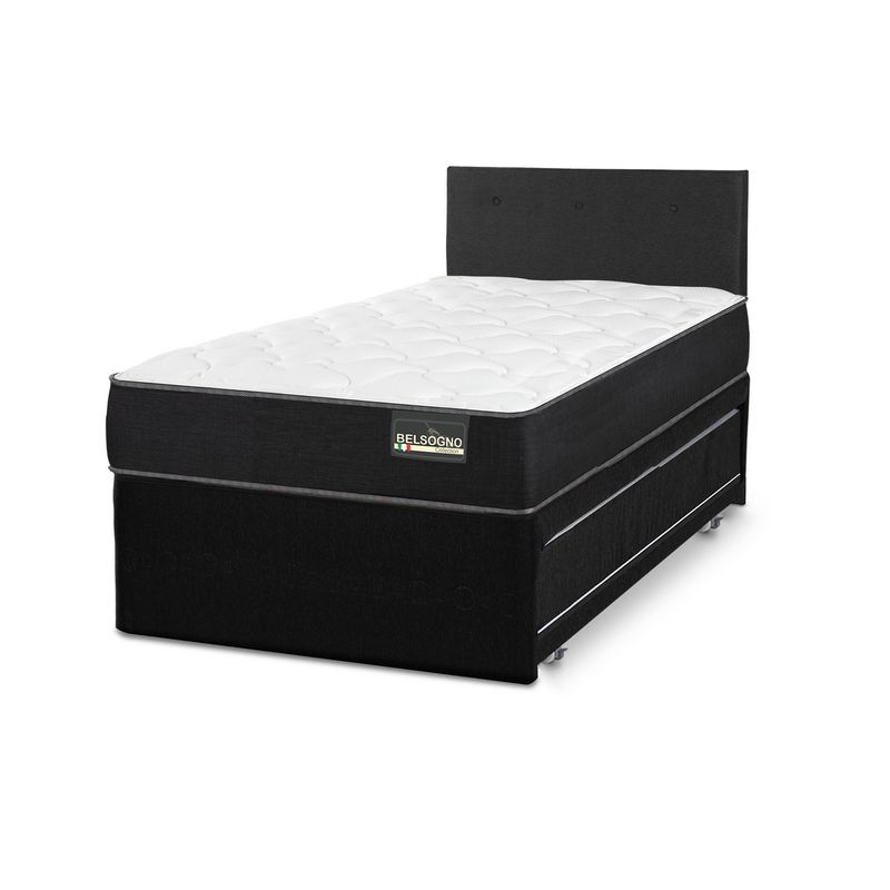 BELSOGNO - Divan 1 plaza Belsogno One Black Blanco, negro