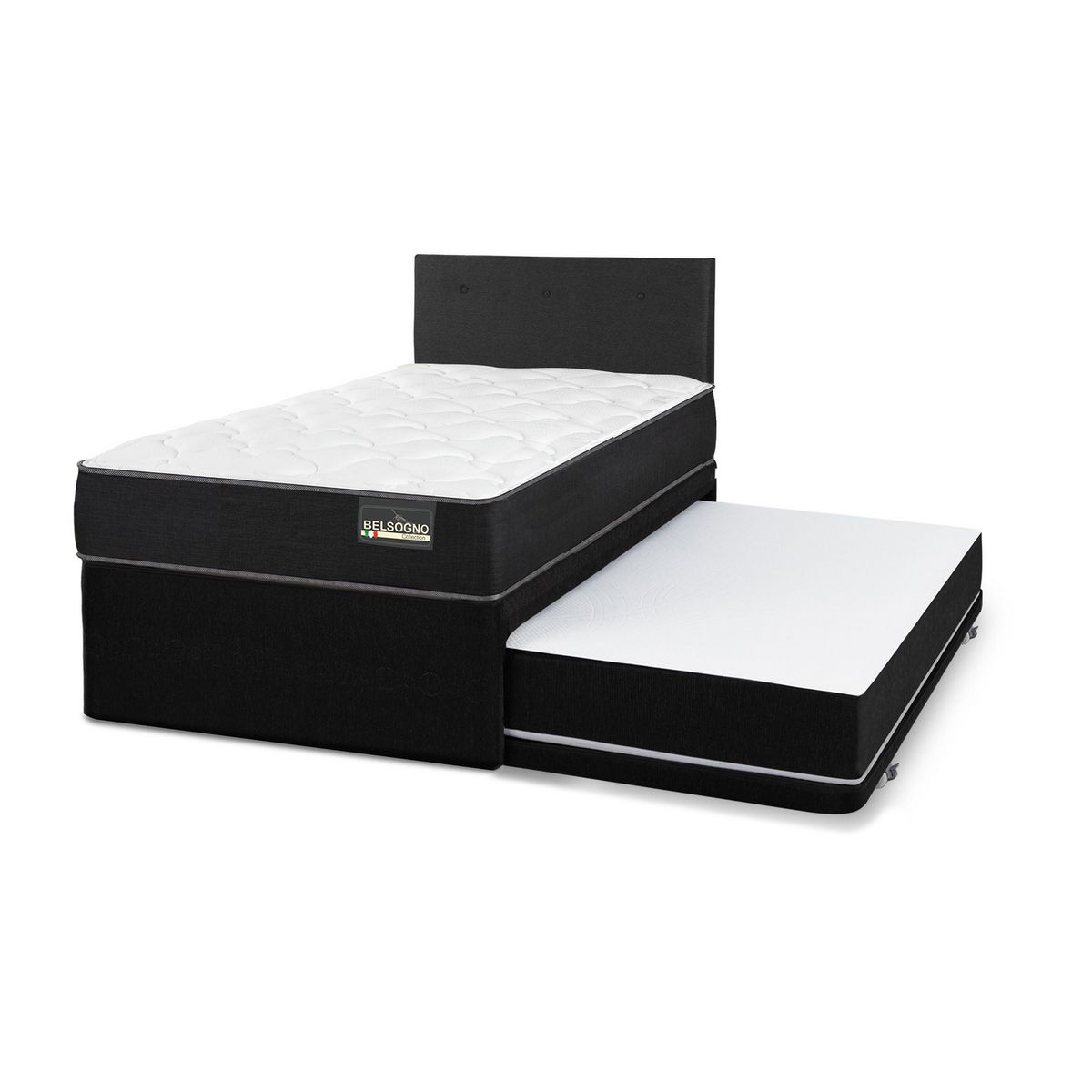 BELSOGNO - Divan 1 plaza Nido Belsogno One Black Blanco, negro