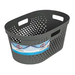CLOROX - Cesto para Ropa 57.9x26.9x37.3 cm 38 l Gris