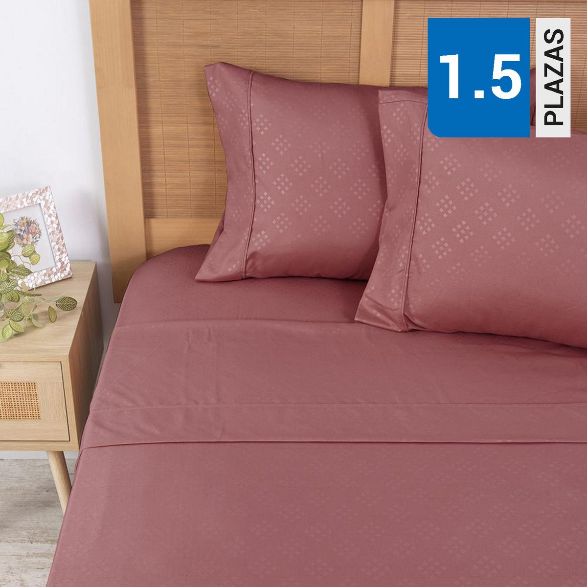 PLUMETTI - Sábana Embossed 1.5 plazas Rojo