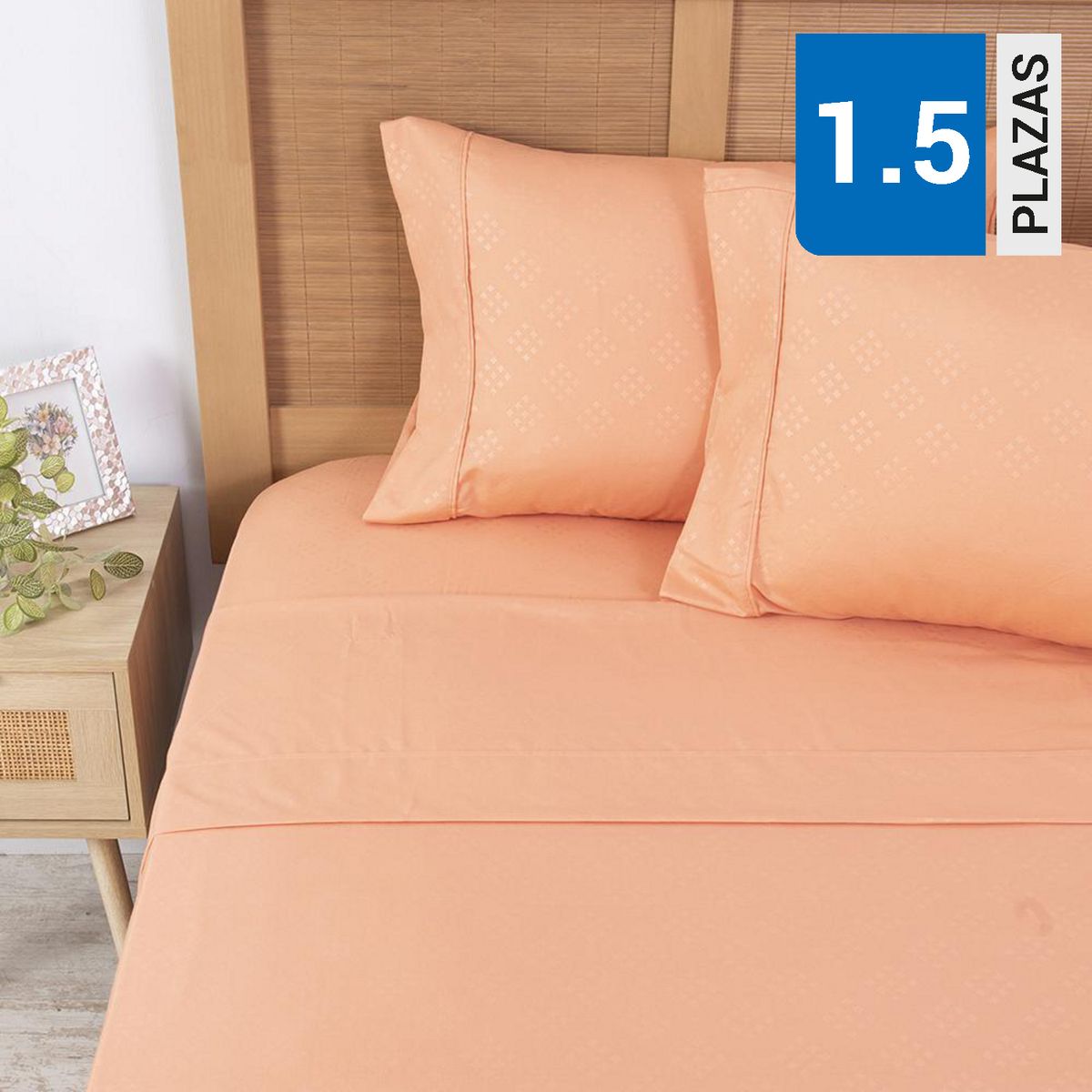 PLUMETTI - Sábana Embossed 1.5 plazas Coral