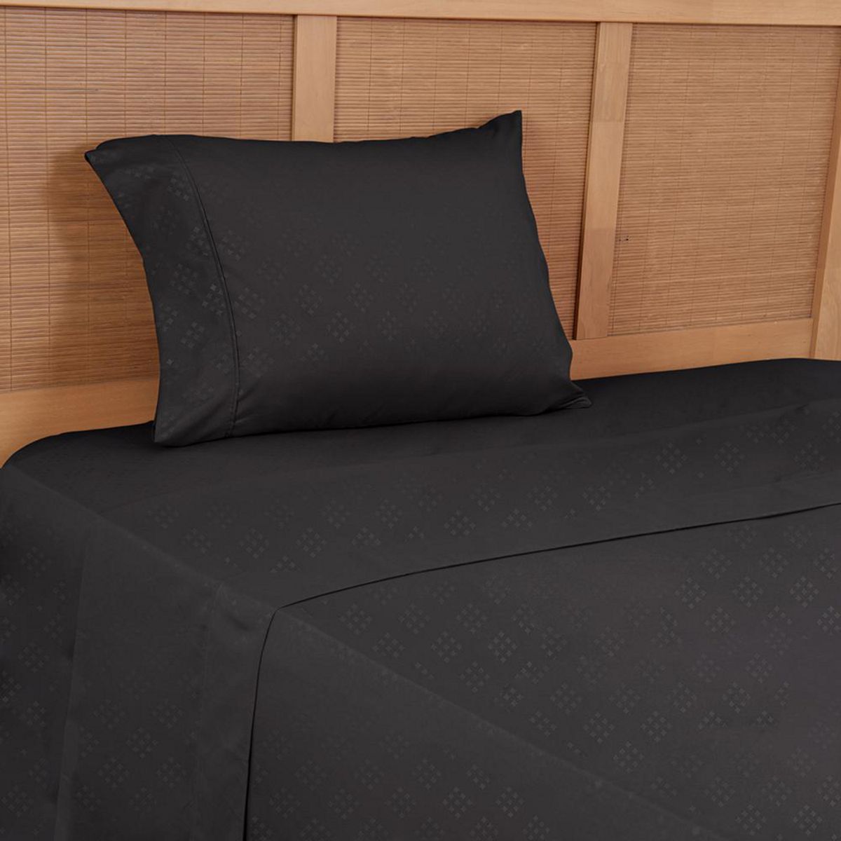 PLUMETTI - Sábana Embossed 1.5 plazas Negro