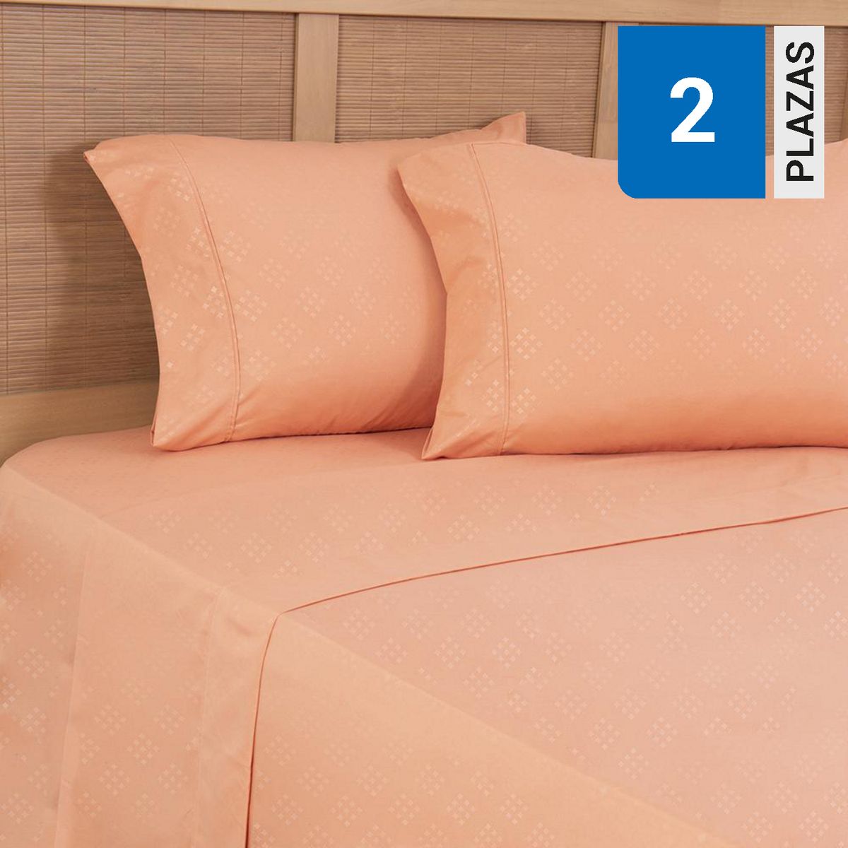PLUMETTI - Sábana Embossed 2 plazas Coral