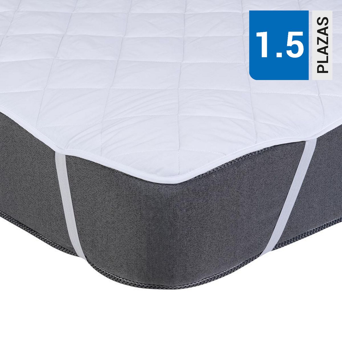 GENERICO - Cubrecolchón Elástico Línea Hotel Blanco