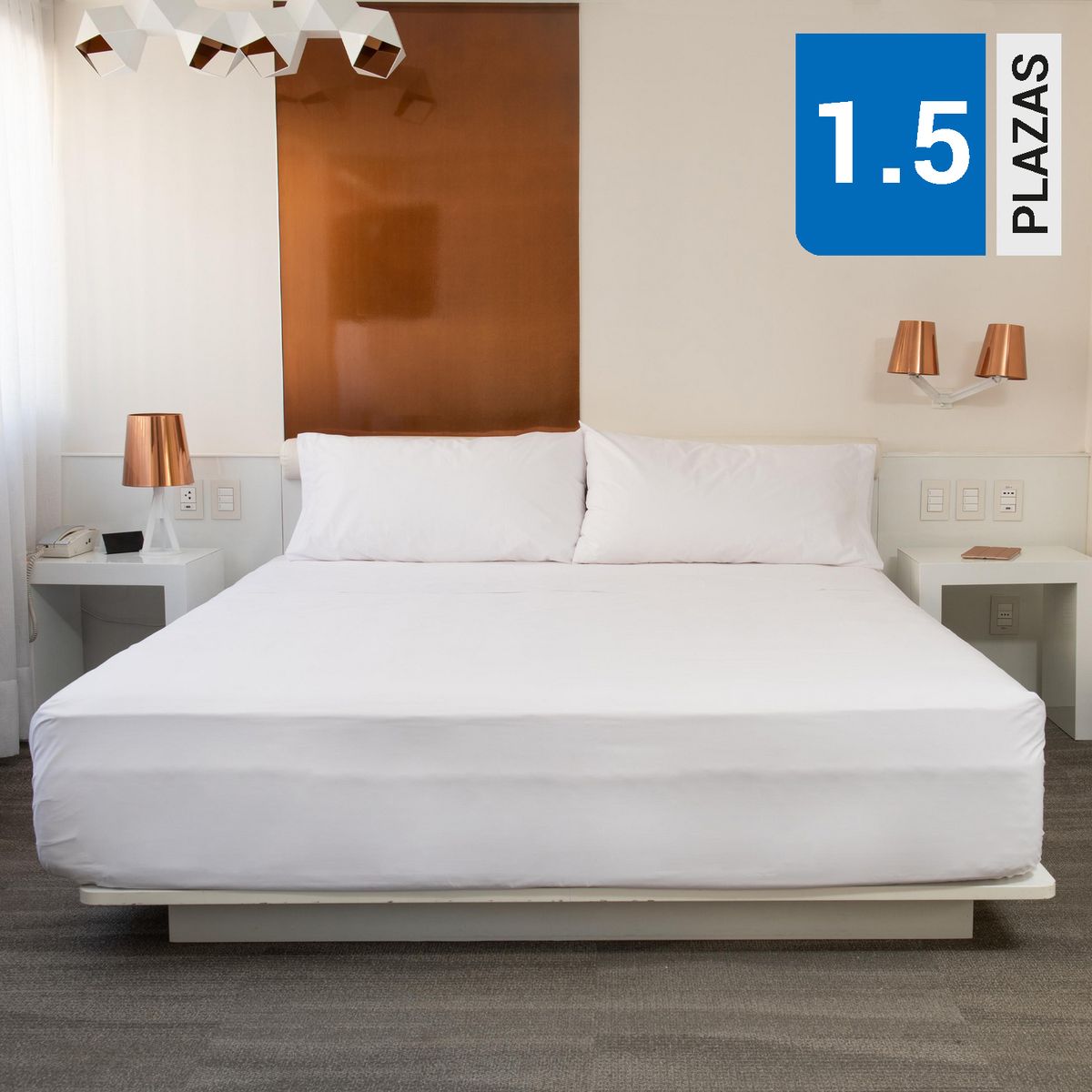 GENERICO - Sábana Hotel Set 200 Hilos Blanco