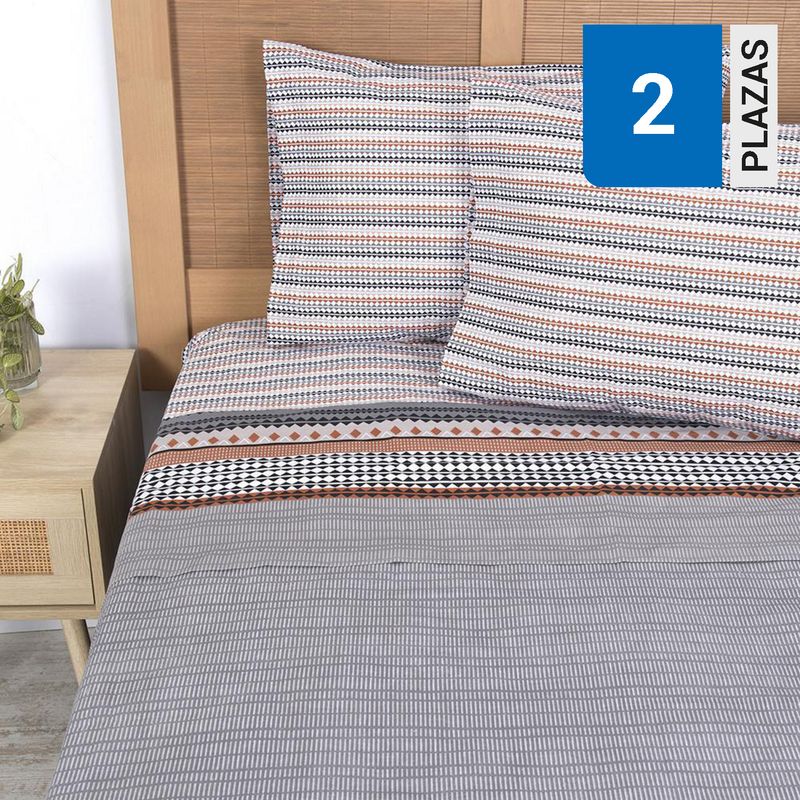 MASHINI - Sábana Estampadas 144 Hilos Romano
