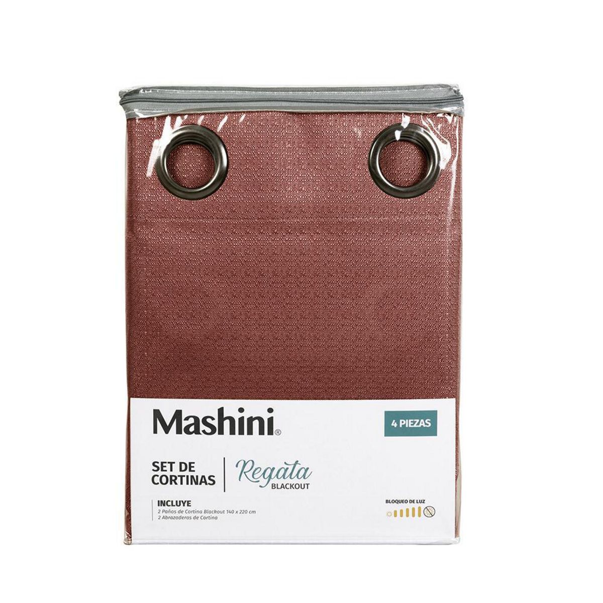 MASHINI - Set Cort. Blackout Argolla 140x220 cms Regata Terra