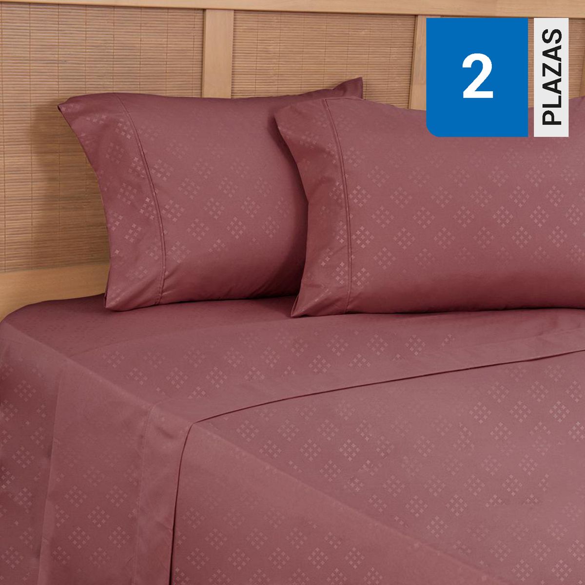 PLUMETTI - Sabana Embossed 2 plazas Rojo