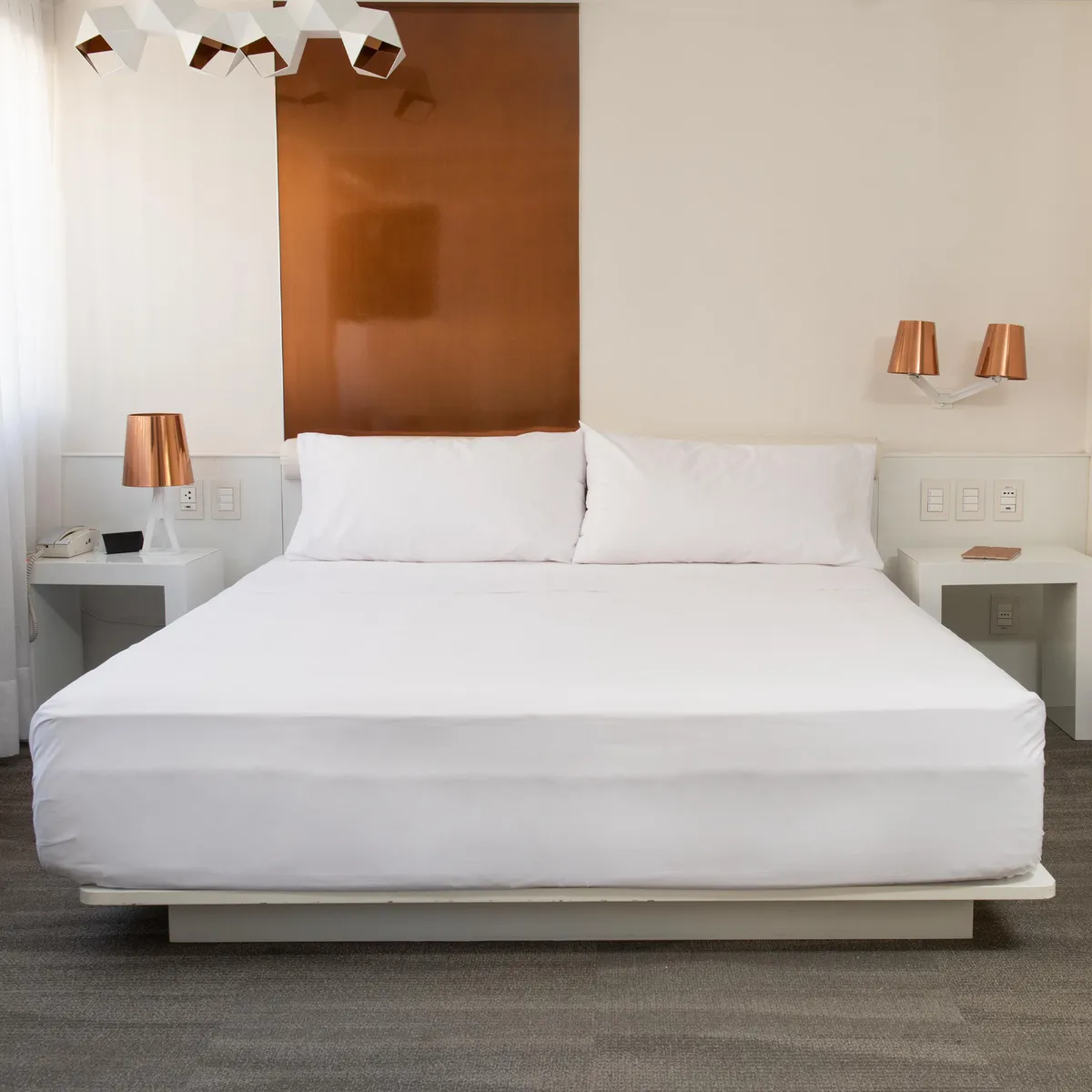 GENERICO - Sábana Hotel Set 200 Hilos Blanco