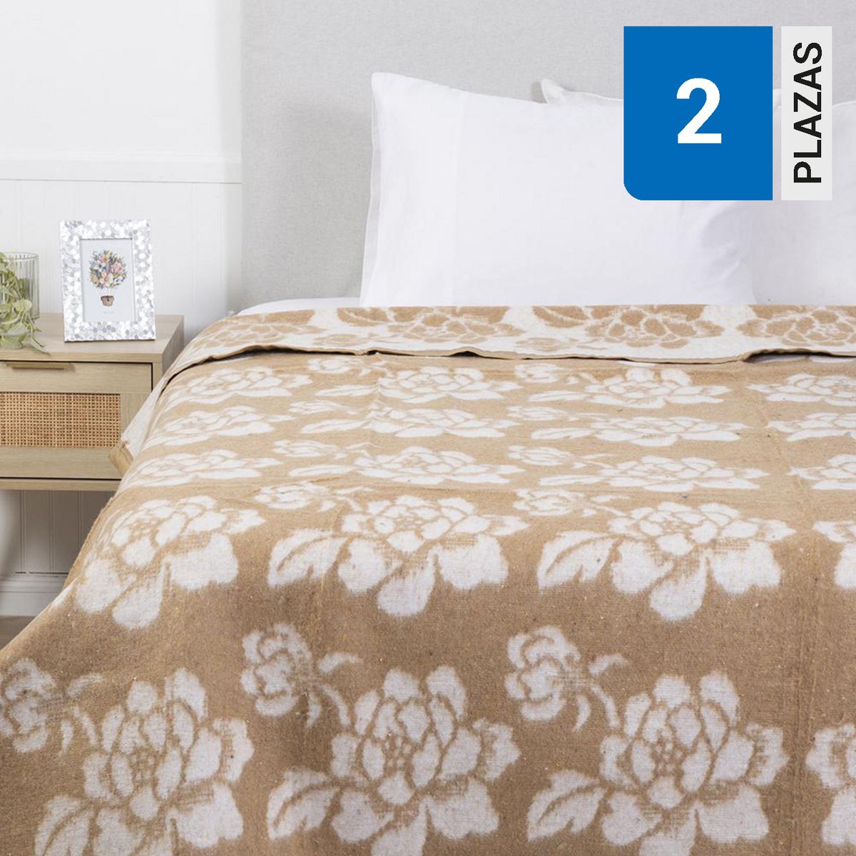 MASHINI - Frazada Térmica Noruega 2 plazas Beige