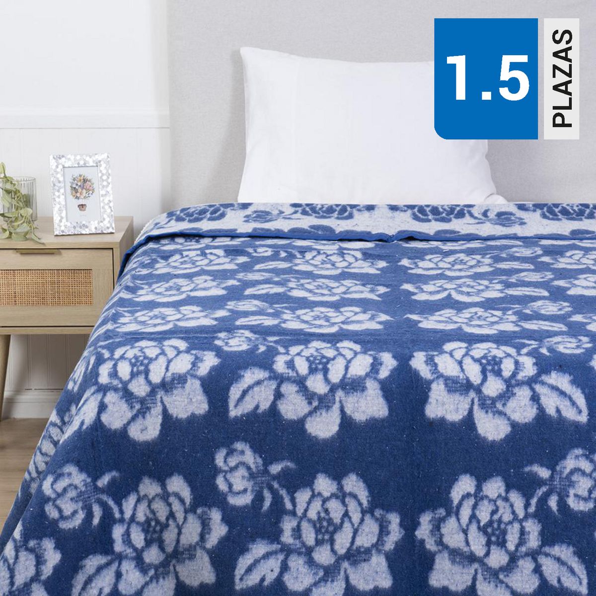 MASHINI - Frazada Térmica Noruega 1.5 plazas Azul