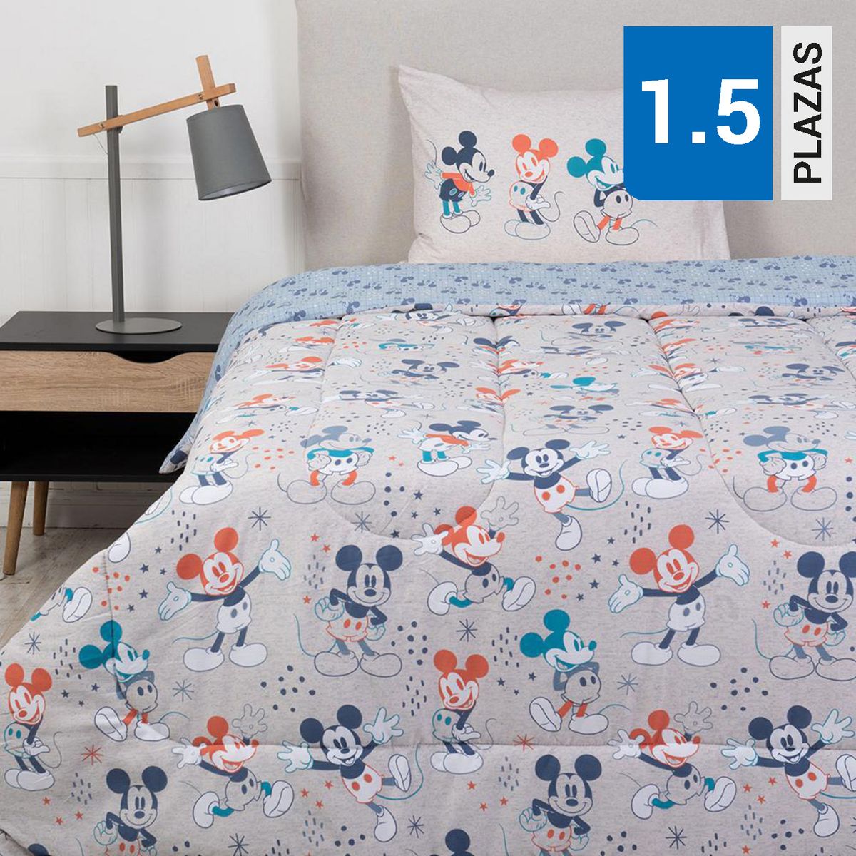 MASHINI - Plumón 1.5 plazas Estampado Multicolor 