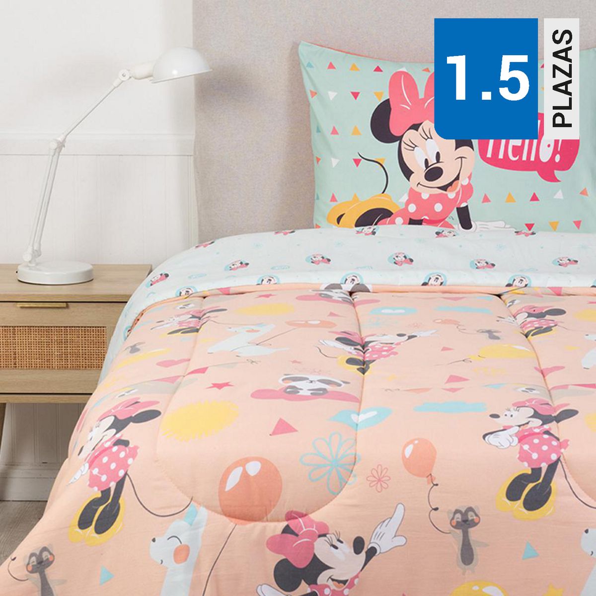 MASHINI - Plumón 1.5 plazas Estampado Multicolor 