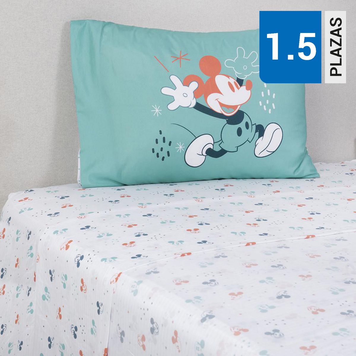 GENERICO - Sábana Estampada 1.5 plazas Multicolor