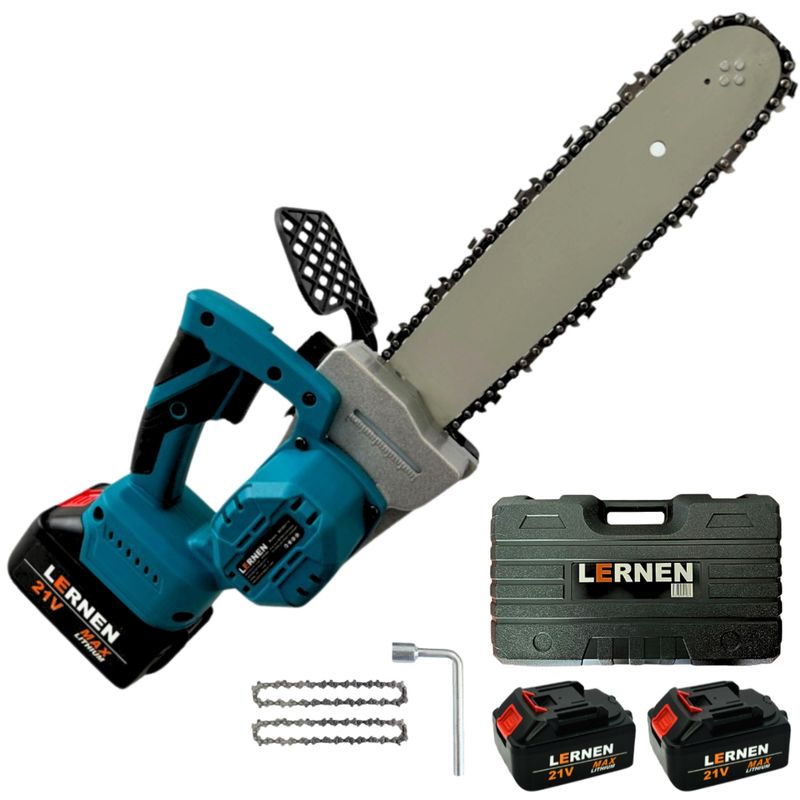 LERNEN - Motosierra Podadora Inalámbrica 12”  + 2 Baterías + Maletín
