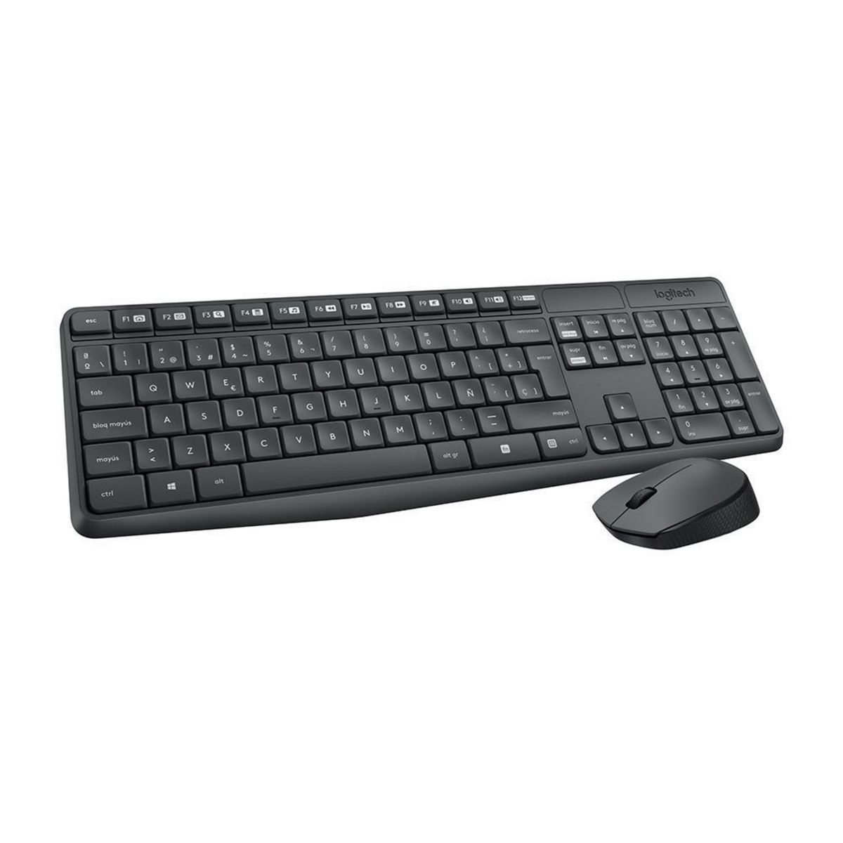 LOGITECH - Combo teclado + mouse MK235 negro
