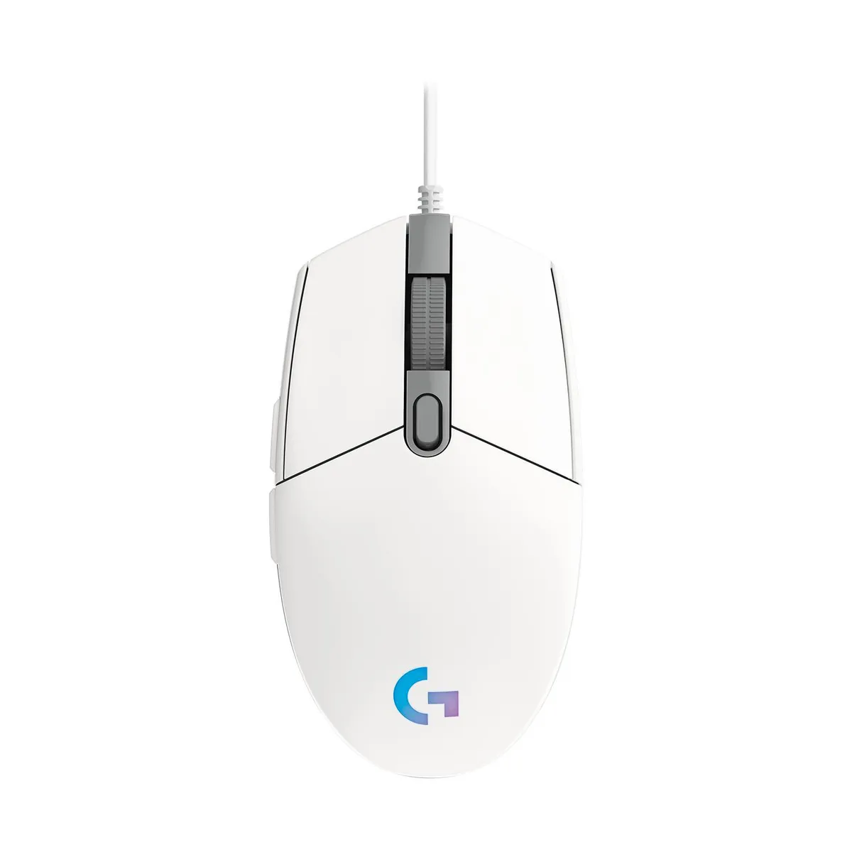 LOGITECH - Mouse gamer G203 Lightsync blanco
