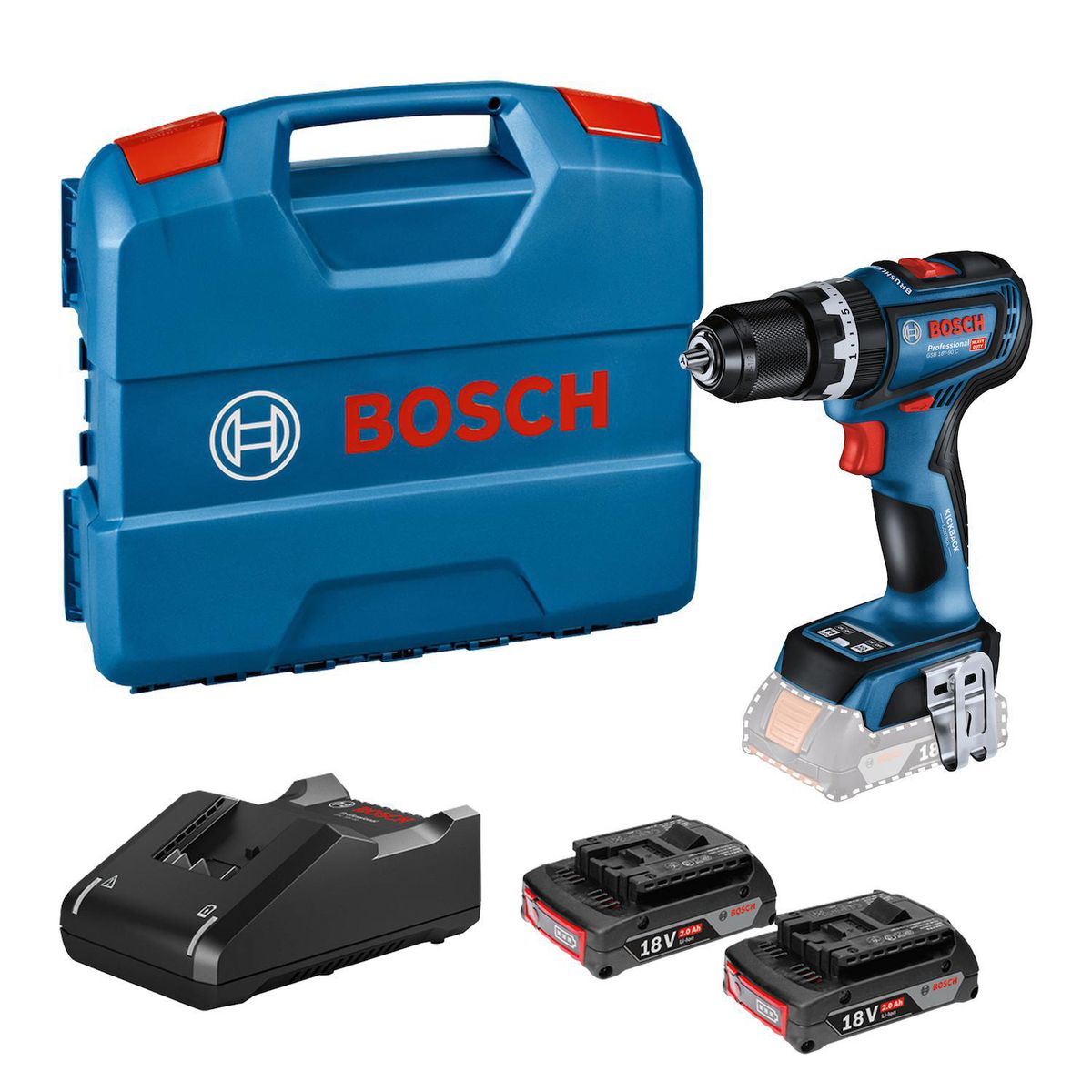 BOSCH - Taladro Percutor Atornillador Inalámbrico 13 mm 18 V