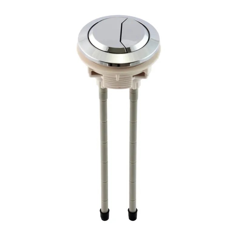 Botón Descarga Dual Cromado 58 Mm Repuesto Wc