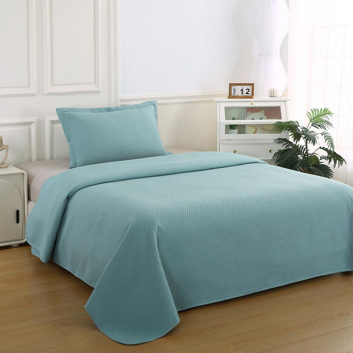 IDETEX - Quilt 1 plaza Atenas Celeste 