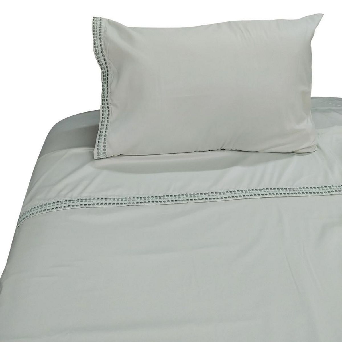 IDETEX - Sábana Bordada 1.5 plazas Verde