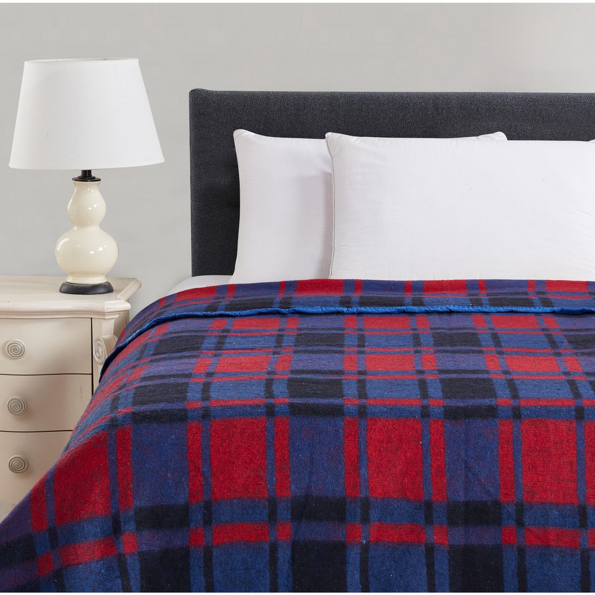 IDETEX - Frazada Jacquard Heatset Evo King Azul