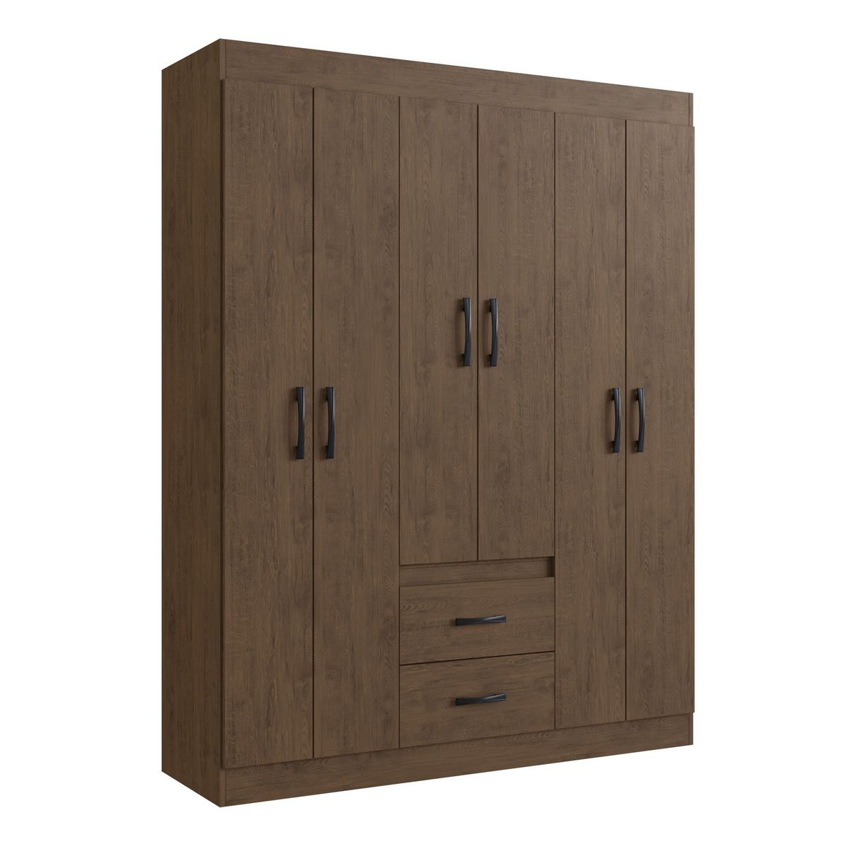 ALTAVISION - Clóset Siena 6 Puerta(s) 2 Cajón(es) 1 Repisa(s) 156x183x45 cm Café