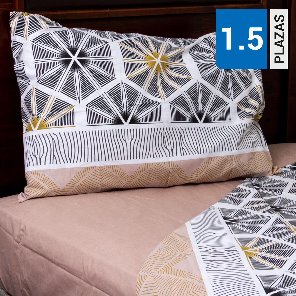 MASEL - Juego de Sábanas 144 Hilos Tie